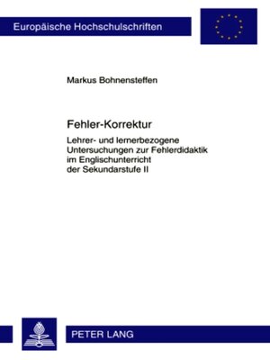 cover image of Fehler-Korrektur